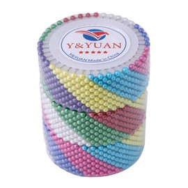 Y&YUAN 1.5 Inch Color Dressmaker Pins with Pearlized Ball Head for Sewing and Quilting (1440 Pieces)