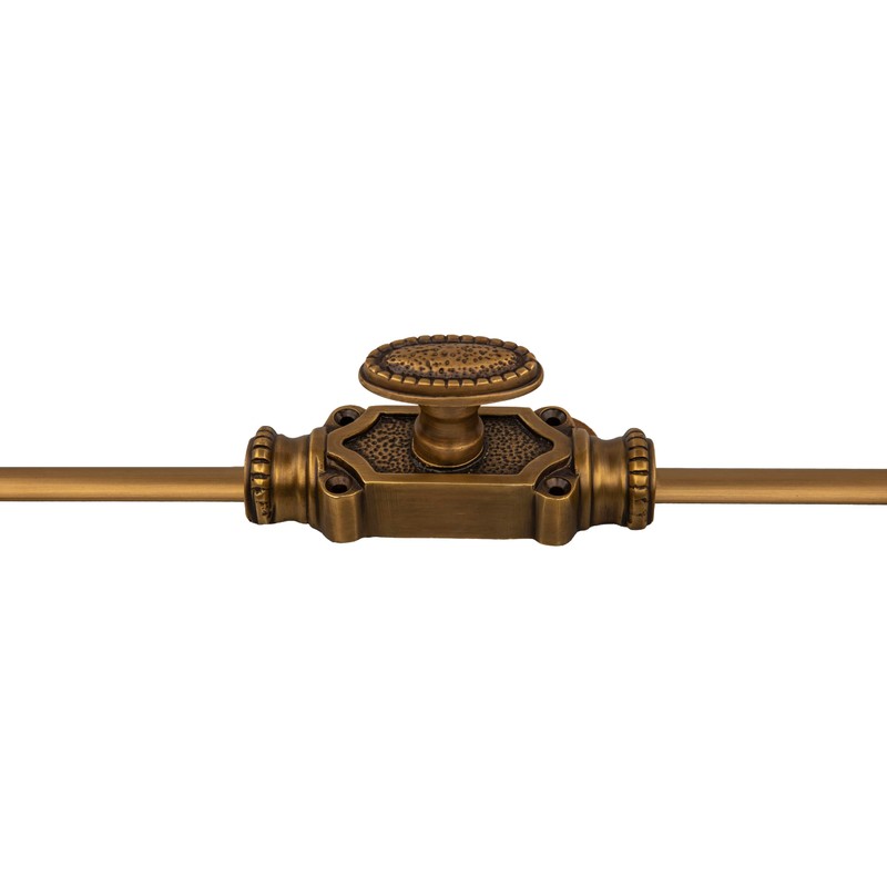 STALLION HARDWARE Antique Brass Cremone Bolt Set - Solid Brass