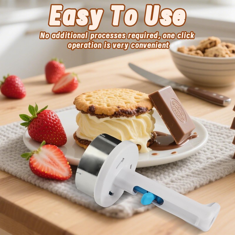 Ice Cream Sandwich Maker Tool, Stainless Steel Ice Cream Cookie