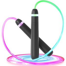 Comba luminosa LED para niños y adultos, comba ajustable y brillante para niños y niñas, comba luminosa y colorida para fitness y entrenamiento
