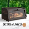 LOHASOK Bread Box for Kitchen Countertop Large Farmhouse Bread Container