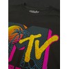 Tee Luv Men's Retro 80s MTV Palm Tree Logo Shirt,