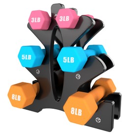 Portzon Weights Dumbbells Set with Various Color and Weights and Compatible, 1-15 LB, Anti-Slip, Anti-roll, Hex Shape
