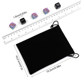 BOXOB 48pcs Abilities Keywords Counter Dice, Acrylic Creature Stats Buff Loyalty Dice Tokens Set Magic Life Counters for MTG TCG Card Gaming Accessories with Velvet Bag, Gathering Party Table Games