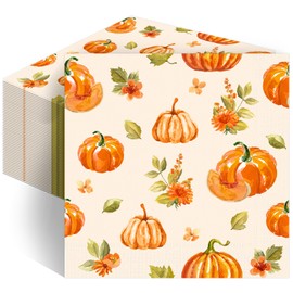 Fall Pumpkin Napkins Pumpkin Cocktail Napkins Party Supplies 100pcs