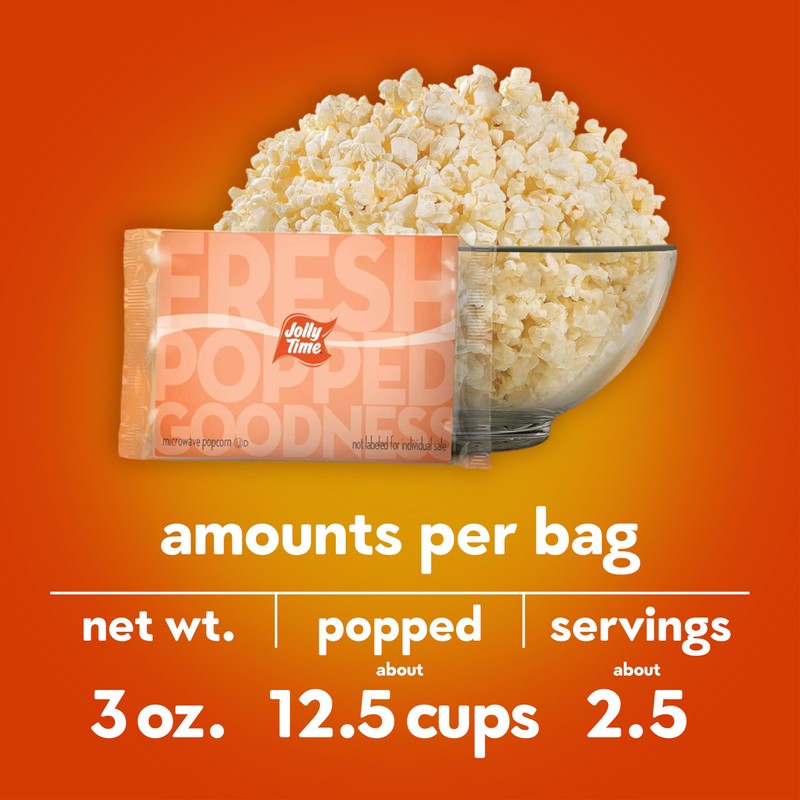 Jolly Time Healthy Pop Buttery Microwave Popcorn, Low Fat Gluten