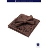 HISDERN Men's Bowtie, One-Touch Paisley Pattern, Bowtie, Chief Set, For