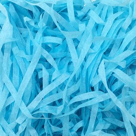 ZHODR Cut Paper Shred Filler for Gift Boxes, 8 oz (1/2 lb) Easter Basket Filler, Filler for Wrapping Gifts, Crafting Activities, Display Merchandise,Weight and Many Color Options(aqua blue)
