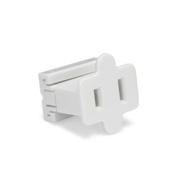 Holiday Lighting Outlet Female White in Line Pass Through Slip Plug, Zip Plug, Vampire Plug, Gilbert Plug, Slide Plug (5, SPT-1)