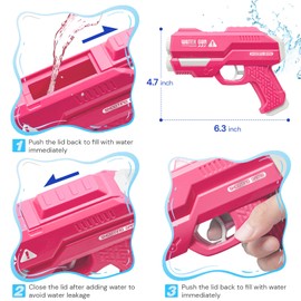 OKGD 2 Pack Water Guns for Kids Adults, Dual Nozzles Squirt Guns for Swimming Pool Beach Outdoor Water Toys