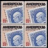 4 Mint AMERIPEX 86 STAMPS Benjamin Ben Franklin Stamp, 1st