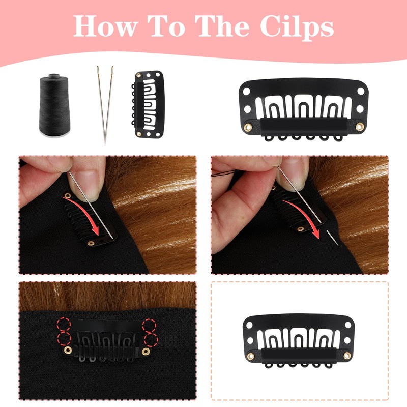 30 Pcs Small Wig Clips for Hair Extensions, U Shape