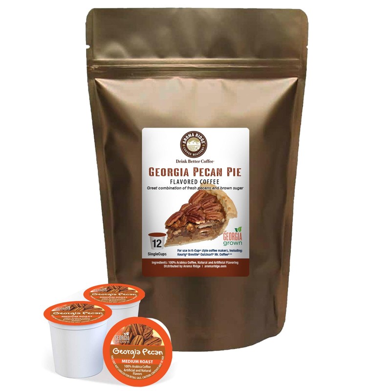 Aroma Ridge Georgia Pecan Flavored Coffee Single-Serve Pods 12 ct