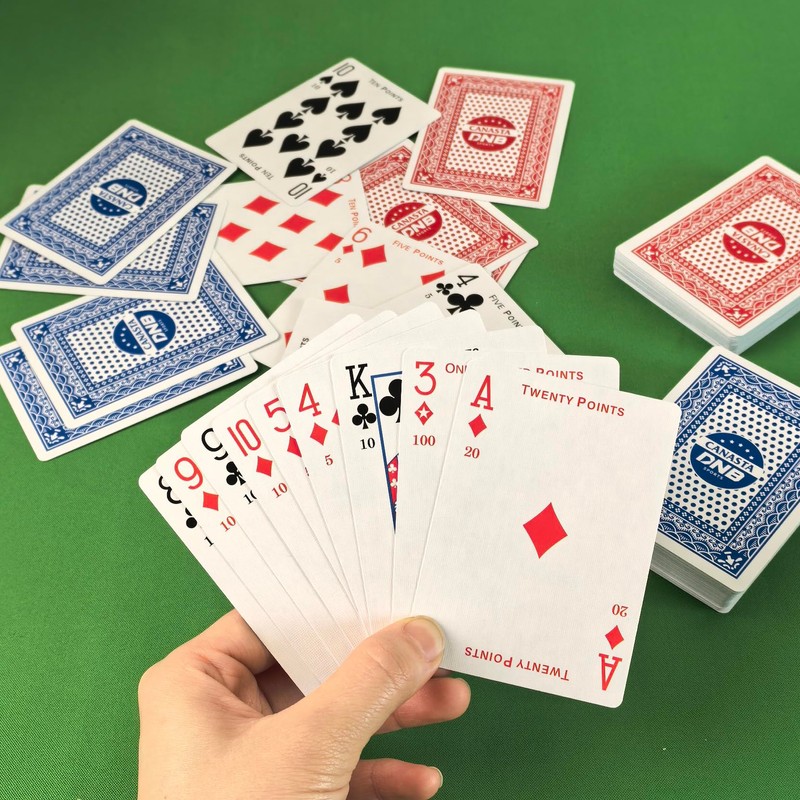 DNB 4 Deck Canasta Cards - 2 Decks Blue and