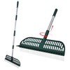 Artificial Turf Rake, Double-Sided Turf Brush Rake with 35-56 Inch
