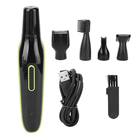 Nose Hair Trimmer Set,USB 5 in 1 Electric Facial Ear Hair Eyebrow Trimmer Professional Painless Nasal Shaver Easy Cleansing for Home