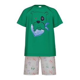 CALIDA Toddlers Kids 100% Organic Cotton Short Pyjamas, Viridis Green