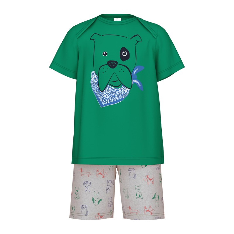 CALIDA Toddlers Kids 100% Organic Cotton Short Pyjamas, Viridis Green