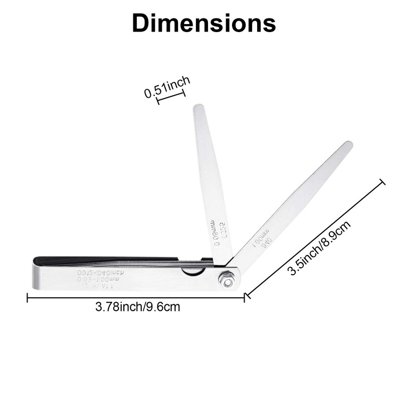Hotop 32 Blades Steel Feeler Gauge Tapered Feeler Gauge Set