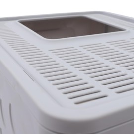 16" L*20" W*15" H Cat Litter Box w/Drawer,Front Entry and Top Exit w/Lid,Foldable Cat Toilet Splash Proof,Cat Supplies w/Plastic Spatula,Easy to Clean Odor-Free Closure Cat Toilet