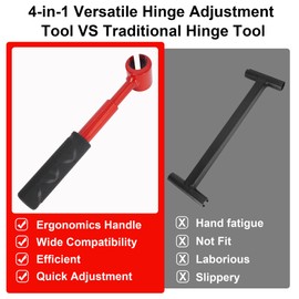 RUTU Door Hinge Adjustment Tool, 4-in-1 Hinge Gap Adjusting Wrench Kit, Heavy Precision Adjustment Tool Kit for Door & Cabinet Alignment