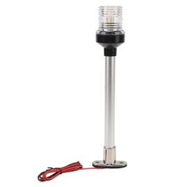 LED Navigation Bow Light, 12in Boat Stern Light 316 Stainless Steel Base 360 Degree LED All Around Anchor Navigation Light for Marine Yacht (Warm White)