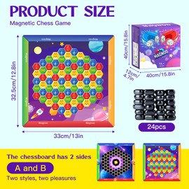 Magnetic Chess Game, 2025 Upgrade Version - Portable Thinking & Strategy Game with Magnetic Effect, Perfect for Parties & Families (from 14 Years)