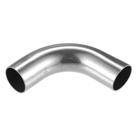 VekAuto Bend Elbow Pipe Tube, 1.5" OD 4" Leg 90 Degree DIY Exhaust Pipe Intercooler Air Intake Tube Universal for Car Truck Automotive Durable 304 Stainless Steel Silver Tone