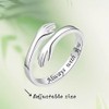 DIOWUS Granddaughter Hug Ring For Hope Rings, Stainless Steel Motivation