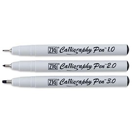 Kuretake Zig Calligraphy Pen - Set of 3, Square