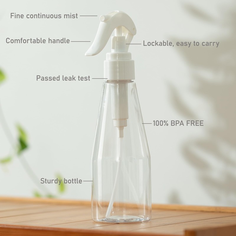 Lusiyi 10 oz Continuous Spray Bottle for Hair, Ultra-Fine Water