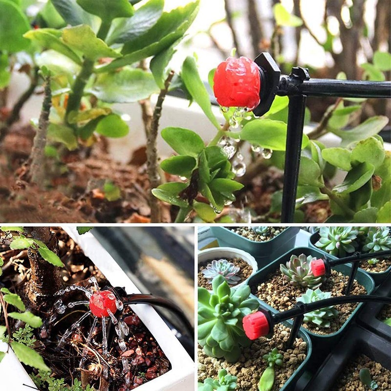 300PCS Automatic Drip Irrigation Kit Garden Watering System Adjustable Micro