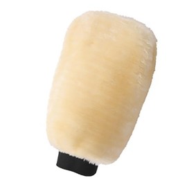 KIMISS Plush Sheep Wool Car Wash Mitt, Double Sided, Heavy Duty Car Washing Glove, Streak Free Cleaning, Super Soft, 25x17cm / 9.84x6.69in