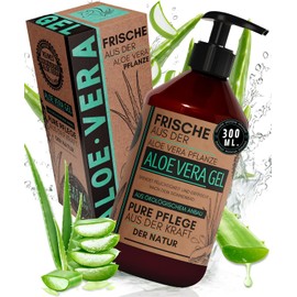 Vita.Fuchs Aloe Vera Gel 100% - 300 ml After Sun Care for Face & Body - Cooling Moisturising Gel for Sunburn - Moisturising Cream Vegan, No Alcohol & Perfume - For All Skin Types