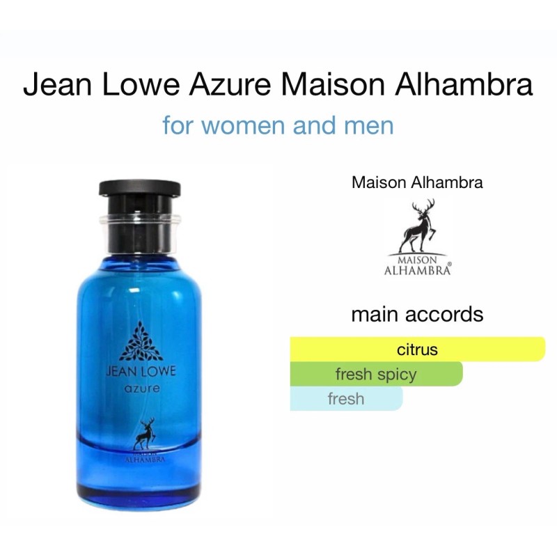 Maison Alhambra Jean Lowe Azure Parfum By Maison Alhambra 3.4