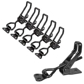 6 Pack Adjustable Toggle Clamp, Black Pull Latch Clamp,Holding Capacity Smoker Clamps,Quick Release Door Metal Clampsfor Cabinet Case Trunk