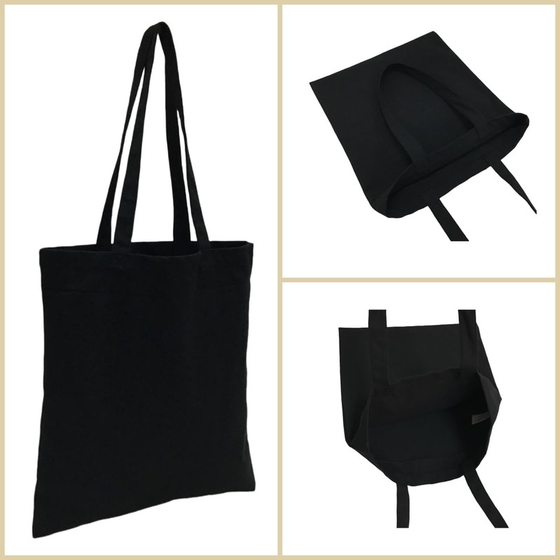 BUOGIO Canvas Tote Bags Bulk 50 Pack - Thick 10oz
