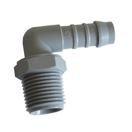 Tefen Fitting 3/8" ID x 3/8" NPT Male Threaded Elbow Hose Connector 10 Pack