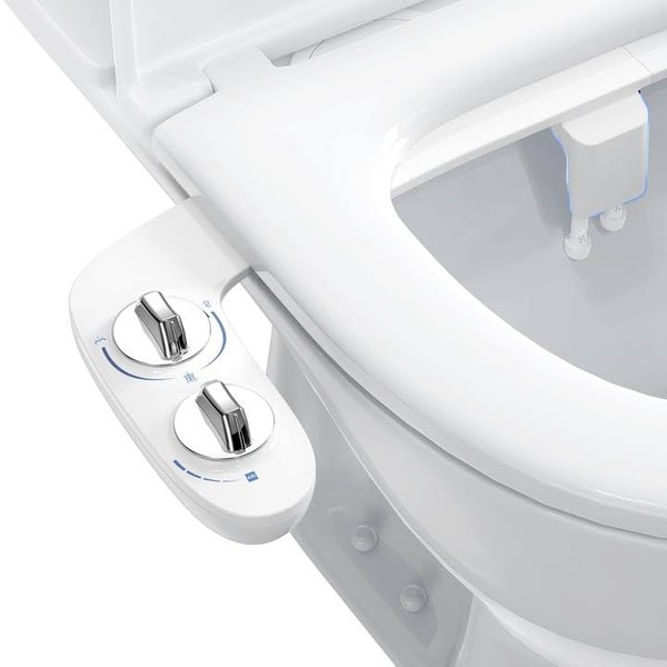 GAOMON Bidet Toilet Seat Attachment - Self-Cleaning, Dual Nozzle, Non-Electric