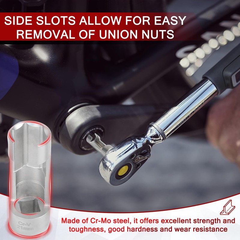 ROADGIVE 9 PCS Flare Nut Socket Set, (10-22mm) Diesel Injector