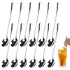Set of 12 Long Spoons, Latte Macchiato Spoon Set, Cocktail