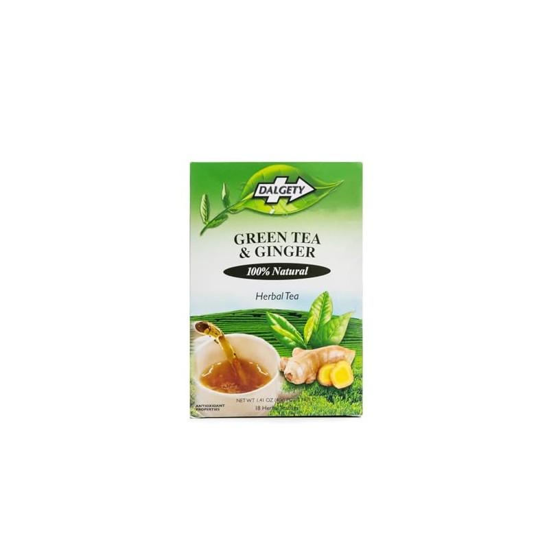 Dalgety Green Tea & Ginger Herbal Infusion – 3x40g Cartons