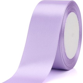 Baocuan Solid Satin Ribbon - 25 Yards x 1-1/2 Inch - 100% Polyester Fabric for Wedding Invitations, Bridal Bouquets, Sewing, Party Decorations, Gift Wrapping and More (Lavender)