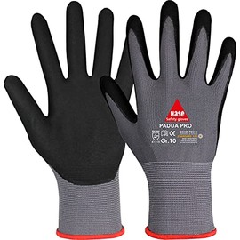 strongAnt Padua Pro Work Gloves with PU Coating, Safety Gloves Coated with Microfine Nitrile Foam, 10 Pairs, Size: 9
