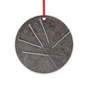 CafePress Acupuncture Needles Round 4" MDF Holiday Ornament