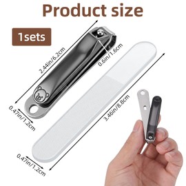 Kids Nail Clippers with Nail File, Small Jaw Nails Trimmer Baby Tiny Fingernail Clippers Stainless Steel Nails Grooming Tool for Toddler Child Infant Baby Anti-Pinch Design (Black)