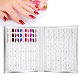 Nail Colour Card Display, Professional Salon Nail Gel Polish Display Chart Book Nail Gel Colour Fields Nail Art Showing Board Nail Polish Colour Card Board 216 Colours (White)