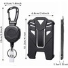 Xkey 2 Pack Retractable Keychain Heavy Duty Carabiner Badge Holder,