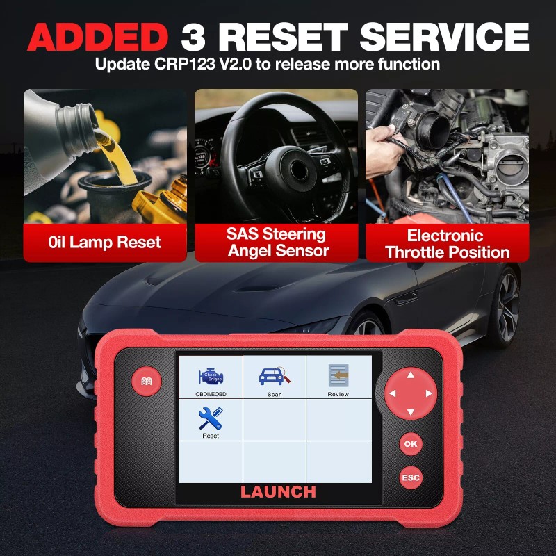 LAUNCH 2025 Elite LAUNCH CRP123 V2.0 OBD2 Car Diagnostic Tool