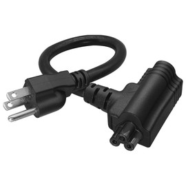 JORINDO 0.32M/1FT Nema 5-15P to Nema 5-15R+C5 Piggyback Power Cord,American Standard 3Pole Male to Female+ 3 Prong C5 Plug Power Cable Cord,NEMA 5-15P to C5 SJT 14AWG Pure Copper Cable